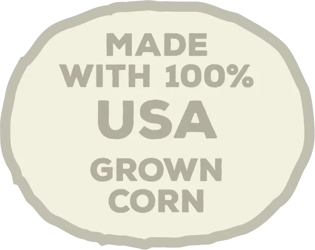 Made with 100% USA Grown Corn